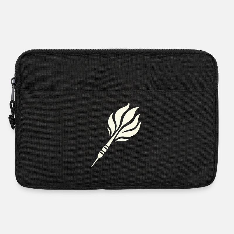 Dartpfeil Flammen-Design - Laptoptasche 13" - Schwarz