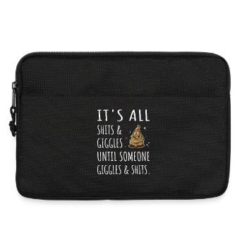 It's all Shits and Giggles until... - Laptoptasche 13" - Schwarz - Vorne