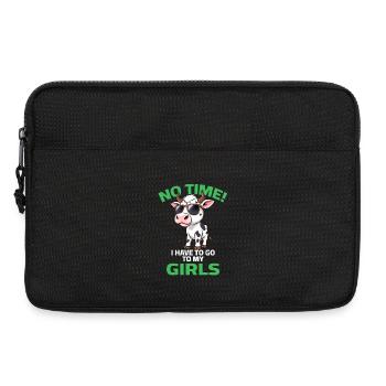Vache Agriculteur Dictons Ferme Agriculture Bovins - Sacoche pour ordinateur portable 13 pouces - noir - Devant