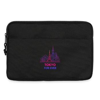 Neon Skyline Paris to Tokyo Design Silhouette - Laptop bag 13" - black - Front