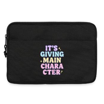 Main-Character-Vibes - Laptoptasche 13" - Schwarz - Vorne