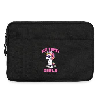 Licorne filles disant lunettes de soleil licorne cool - Sacoche pour ordinateur portable 13 pouces - noir - Devant