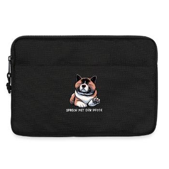 Sprich mit der Pfote Akita Akitabesitzer Akitahund - Laptoptasche 13" - Schwarz - Vorne