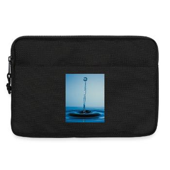 Blue Water Abstract - Laptop bag 13" - black - Front