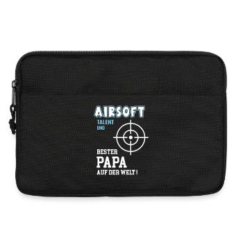 Airsoft Bester Papa Vater Airsoftspiel Geburtstag - Laptoptasche 13" - Schwarz - Vorne