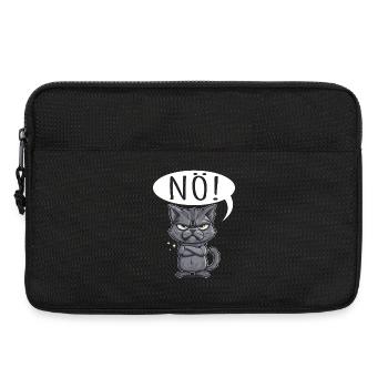 non facile non non chat chat drôle de dicton - Sacoche pour ordinateur portable 13 pouces - noir - Devant