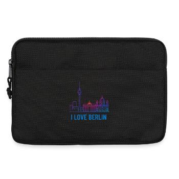 I Love Berlin Regenbogen Skyline - Laptoptasche 13" - Schwarz - Vorne