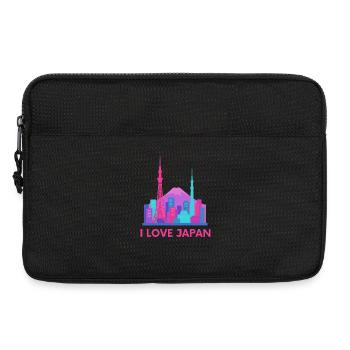 I Love Japan Skyline - Laptop bag 13" - black - Front