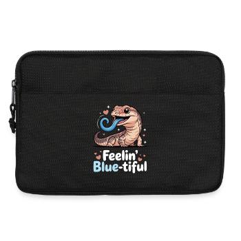 Blue-tongued skink reptile lizard - Laptop bag 13" - black - Front