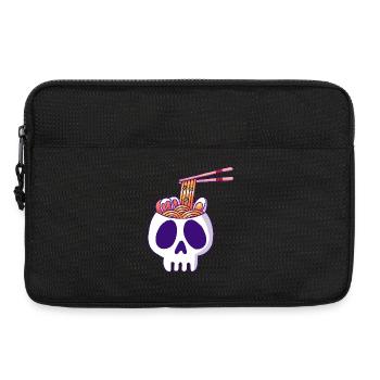 Crâne et nouilles Ramen - Sacoche pour ordinateur portable 13 pouces - noir - Devant