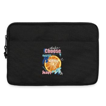 Collage de joie orange - Sacoche pour ordinateur portable 13 pouces - noir - Devant
