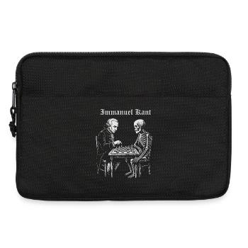 Kant and Skeleton Chess Duel - Laptop bag 13" - black - Front