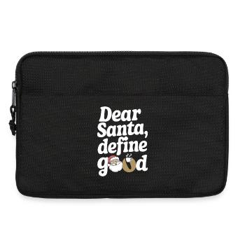 Dear Santa Define Good - Laptop bag 13" - black - Front