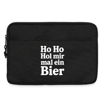 Ho Ho Hol mir mal ein Bier Weihnachten - Laptoptasche 13" - Schwarz - Vorne