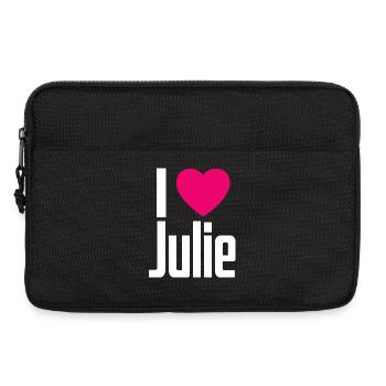 I Love Julie Pinkes Herz Ich liebe Julie - Laptoptasche 13" - Schwarz - Vorne