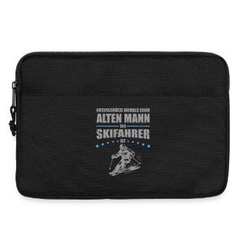 Old man - funny gift for skiers - Laptop bag 13" - black - Front
