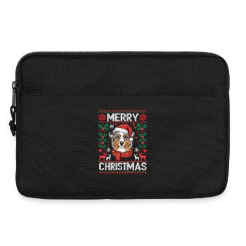 Australischer Schäferhund Weihnachten Xmas - Laptoptasche 13" - Schwarz - Vorne