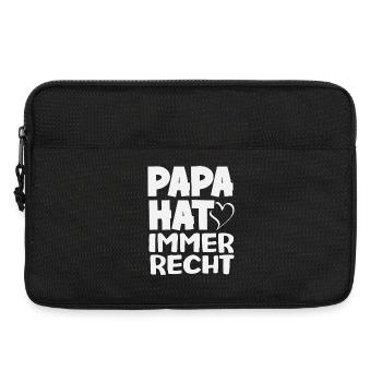 Lustiges Vatertag Geschenk Papa Bier - Laptoptasche 13" - Schwarz - Vorne