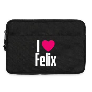 I Love Felix Pink Heart I Love Felix - Laptop bag 13" - black - Front