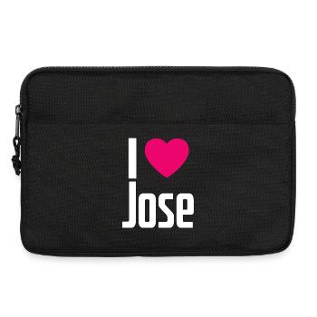 I Love Jose Pinkes Herz Ich liebe Jose - Laptoptasche 13" - Schwarz - Vorne