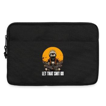 Punk Faultier Meditationsspruch - Laptoptasche 13" - Schwarz - Vorne