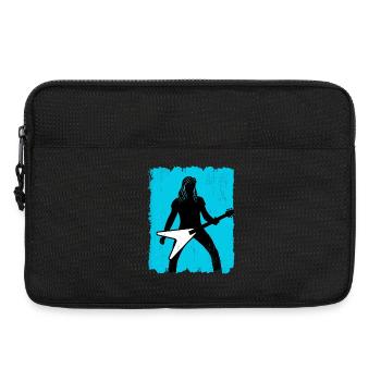 Heavy-Metal-Gitarristen-Poster - Laptoptasche 13" - Schwarz - Vorne