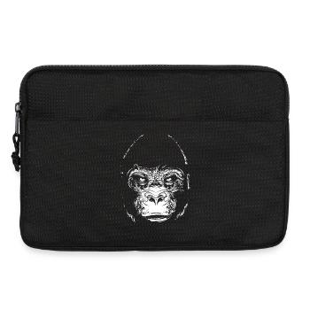 Gorille Ornement – œuvre d’art puissante en noir et blanc - Sacoche pour ordinateur portable 13 pouces - noir - Devant