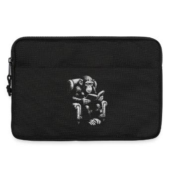 Affenlesen im Sessel - Laptoptasche 13" - Schwarz - Vorne