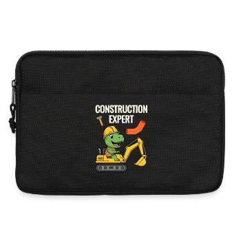 Construction worker Dino - Laptop bag 13" - black - Front