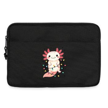 Sweat de Noël Axolotl Drôle de Noël Mignon - Sacoche pour ordinateur portable 13 pouces - noir - Devant