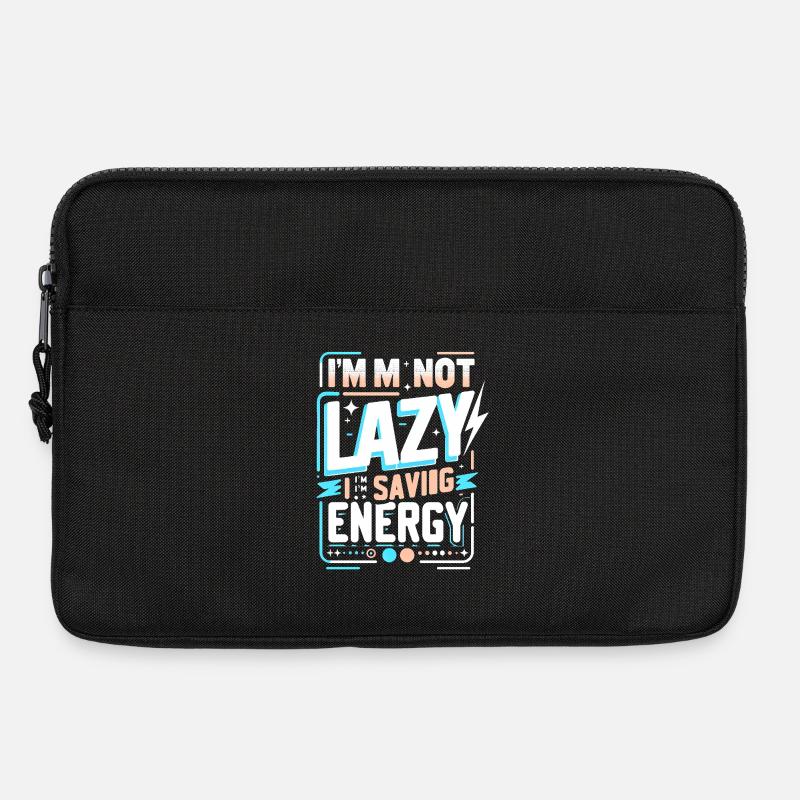 I'm not lazy – saving energy saying - Laptop bag 13" - black