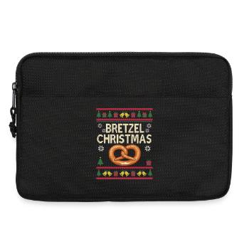 Brezel Weihnachten Lustiges Bäcker Geschenk - Laptoptasche 13" - Schwarz - Vorne