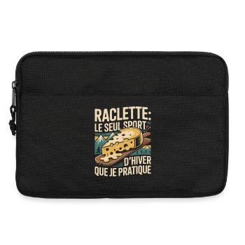 Raclette auf einem Brett: ein Gourmet-Wintersport - Laptoptasche 13" - Schwarz - Vorne