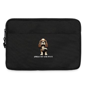 Parle à la patte Cocker Spaniel Cocker Dog - Sacoche pour ordinateur portable 13 pouces - noir - Devant