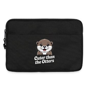 Plus mignonne que les loutres - Sacoche pour ordinateur portable 13 pouces - noir - Devant