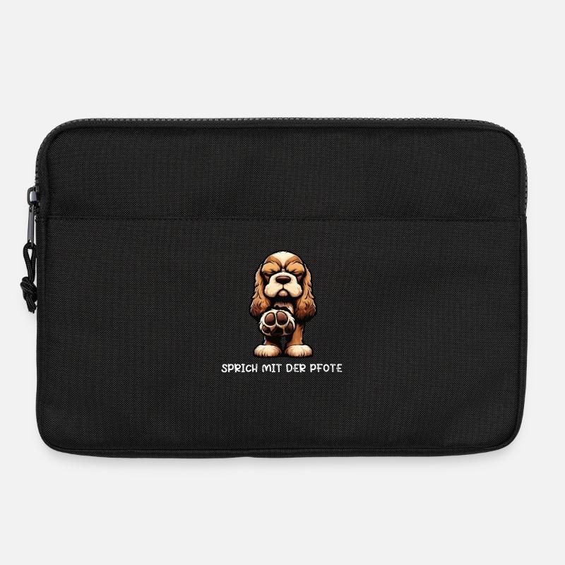 Sprich mit der Pfote Cocker Spaniel Cockerhund - Laptoptasche 13" - Schwarz