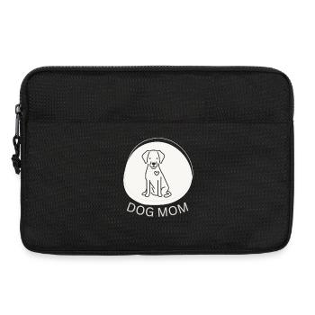 Dog Mom Line Art minimalistisches Design - Laptoptasche 13" - Schwarz - Vorne