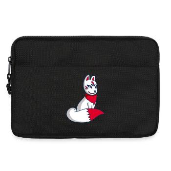 White and Red Fox manga - Laptop bag 13" - black - Front