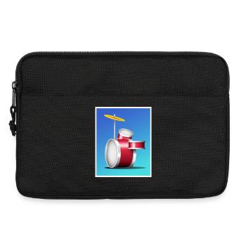 Batterie rouge de dessin animé - Sacoche pour ordinateur portable 13 pouces - noir - Devant