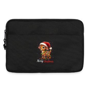 Süßes Reh und Rentier Outfit für Weihnachten - Laptoptasche 13" - Schwarz - Vorne