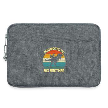 Promu grand frère dinosaure - Sacoche pour ordinateur portable 13 pouces - gris chiné - Devant