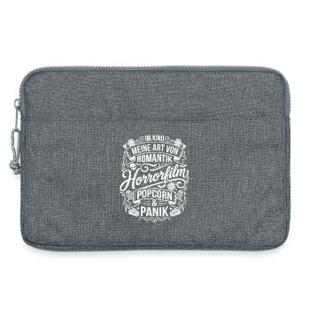 Style film d’horreur romantique - Sacoche pour ordinateur portable 13 pouces - gris chiné - Devant