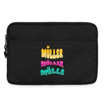 Nom de famille Müller - Sacoche pour ordinateur portable 13 pouces - noir - Devant