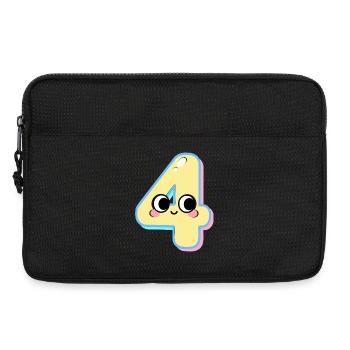 Quatre Kawaii Souriants - Sacoche pour ordinateur portable 13 pouces - noir - Devant