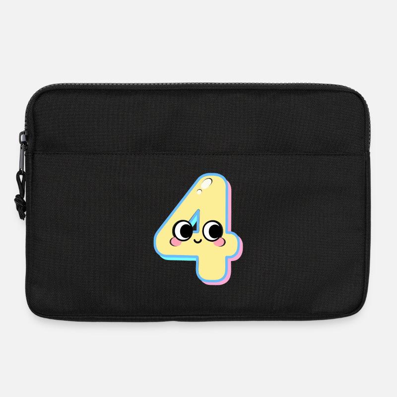 Four Kawaii Smiling - Laptop bag 13" - black