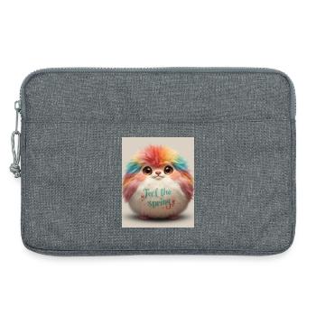 Feel the Spring Plush Critter - Laptop bag 13" - heather grey - Front