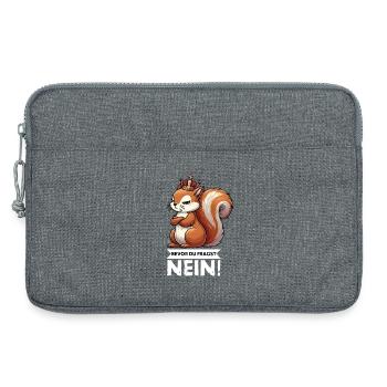 Bevor Du Fragst Eichhörnchen Eichhorn Nagetiere - Laptoptasche 13" - Grau meliert - Vorne