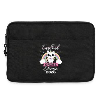 Einzelkind Große Schwester 2026 Schwangerschaft  - Laptoptasche 13" - Schwarz - Vorne