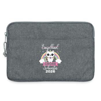 Only Child Big Sister 2026 Pregnancy - Laptop bag 13" - heather grey - Front