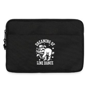 Faultier LineDance Cowboy - Laptoptasche 13" - Schwarz - Vorne